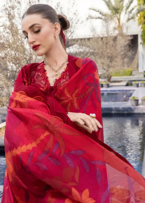 Flow Luxury Lawn | BEAUTY IN BLOOM – D3A | 2026 | Crimson