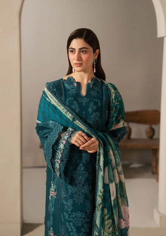 E-CRAFT - Chikankari Lawn With Chiffon Dupatta'26 | EHC-2A MOSS | Elaf