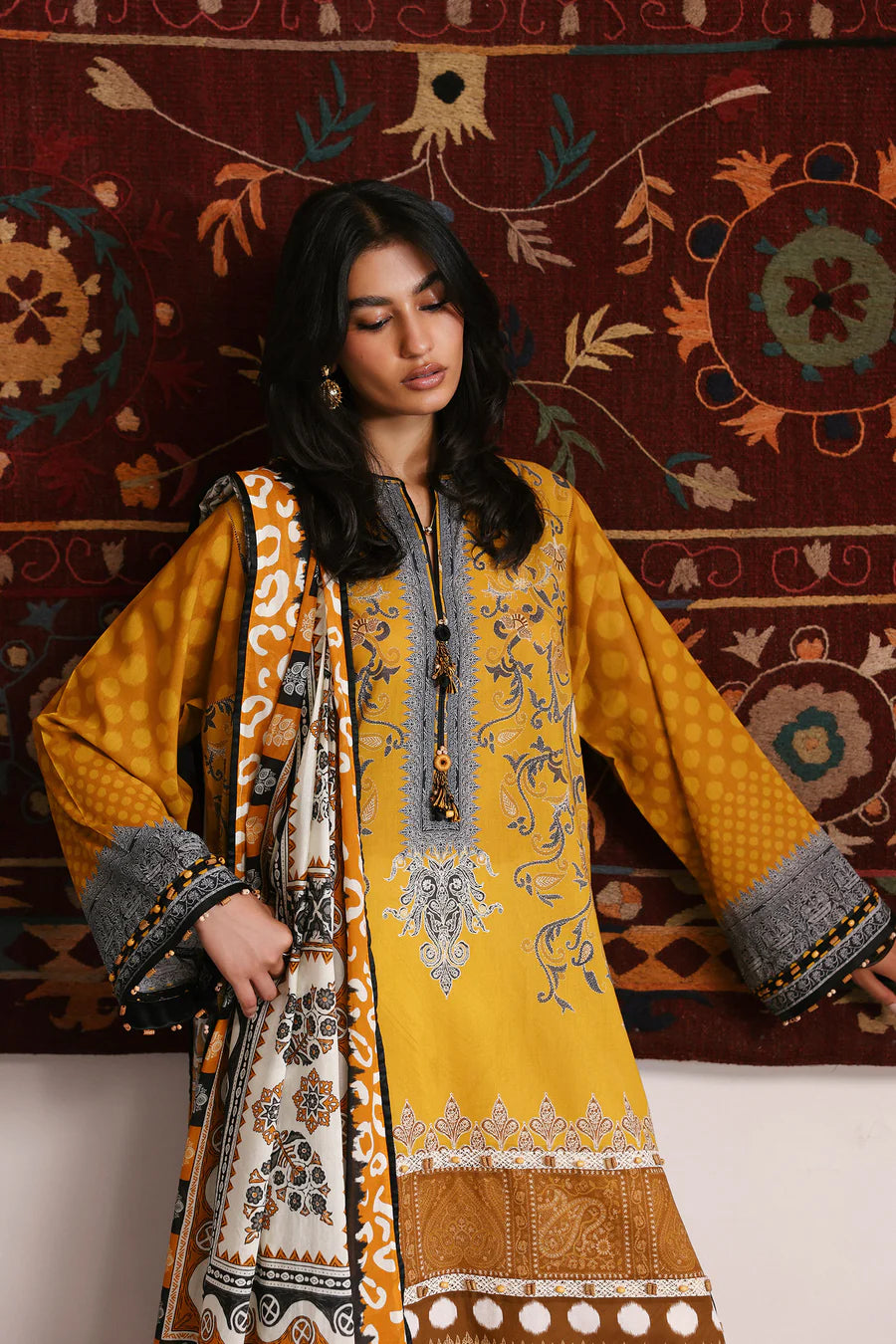 Amaya unstitched Printed Lawn 2026 | ZIVA | Zaha