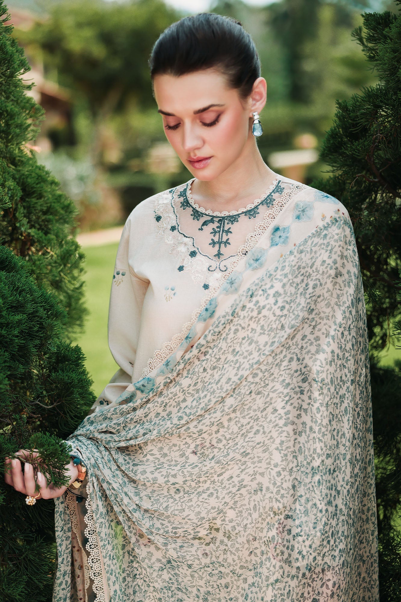 Eid Lawn Edit - II 2026 |SUBTLE BEIGE | Cross Stitch