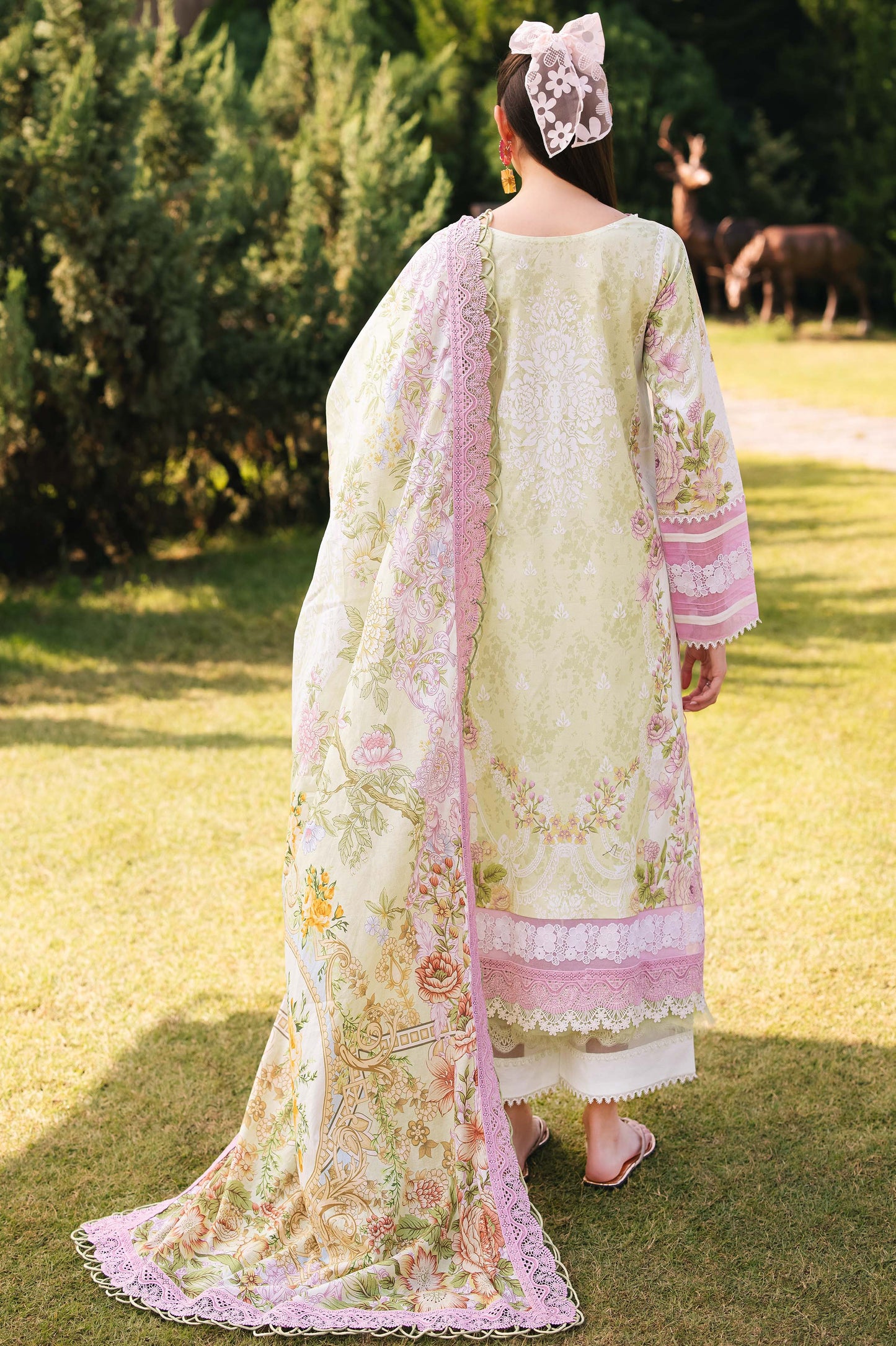 Jade - Urbane digital lawn prints 2025 - LT GREEN