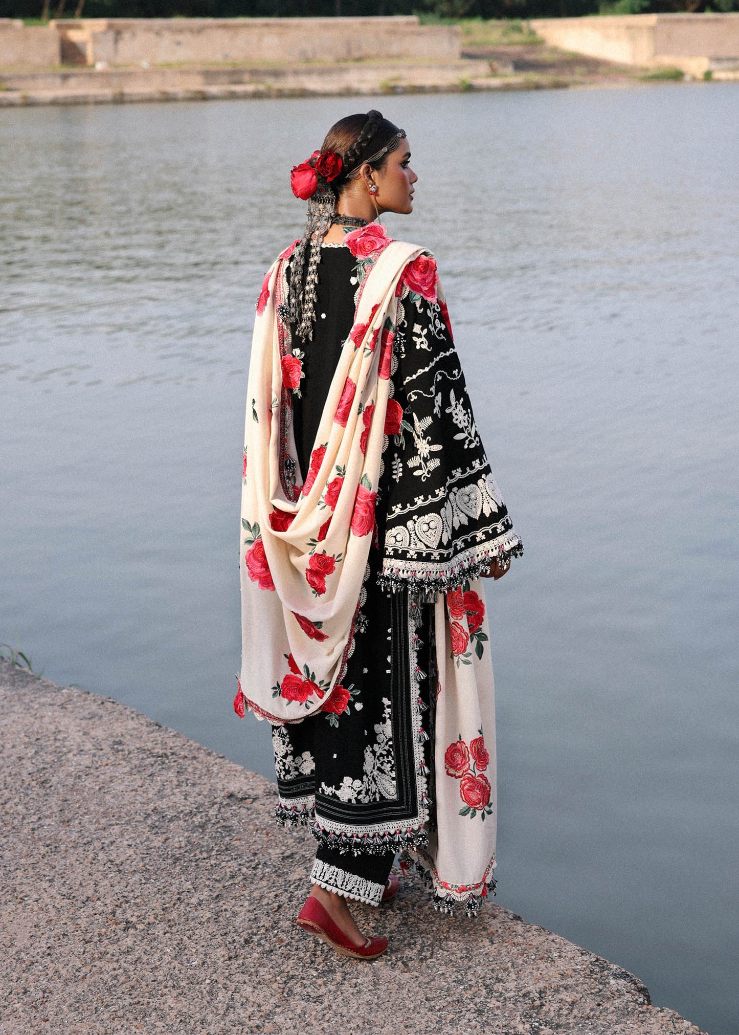 Karandi Unstitched'25 by Hussain Rehar - Rose