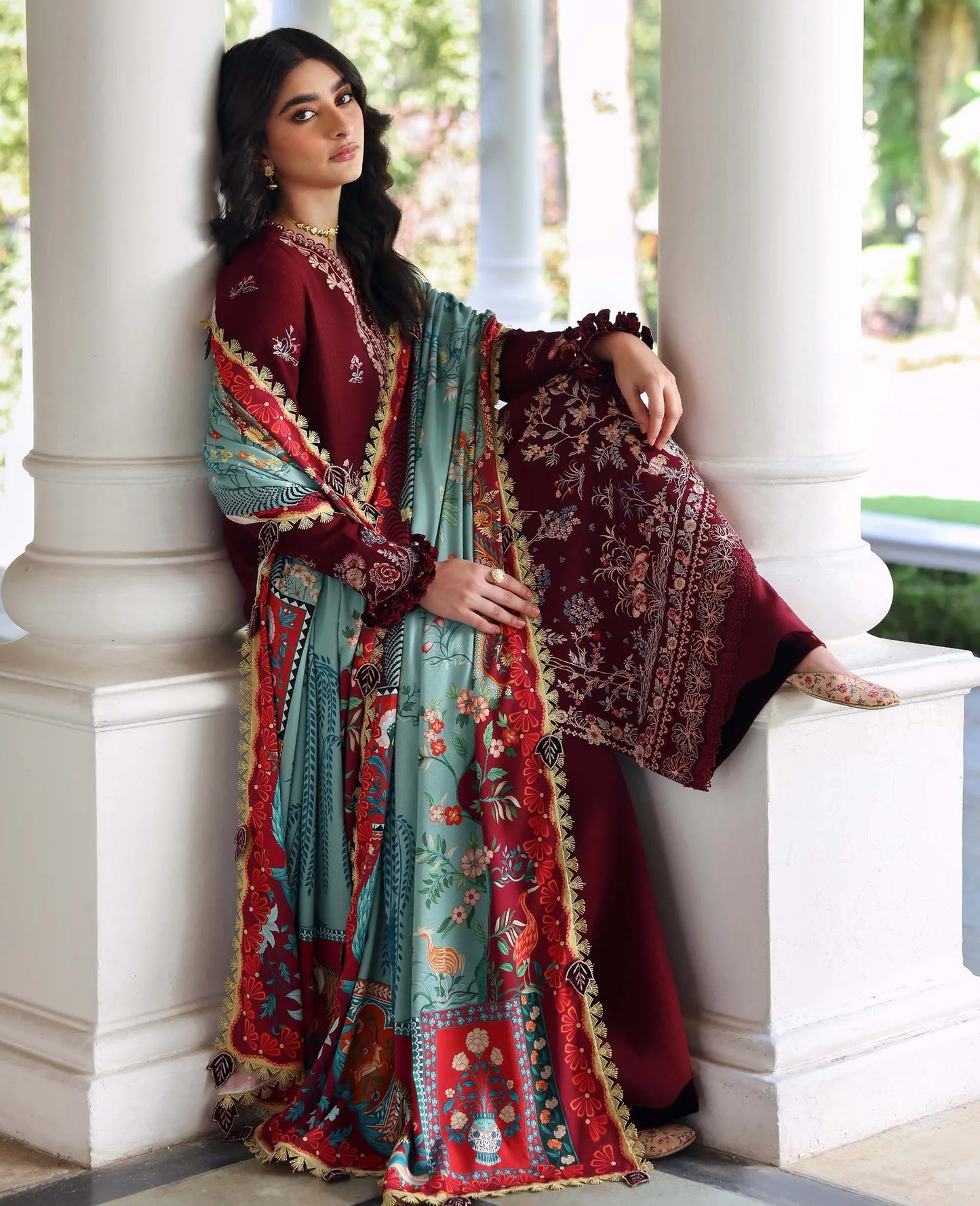 Amaris Luxury Shawl Unstitched 2025 by Republic Womenswear - Sienna