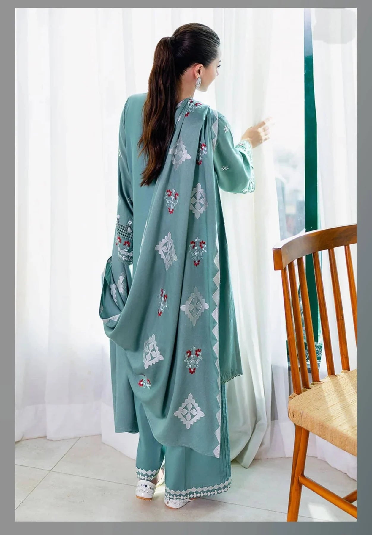 Cross Stitch Premium Satin - Sage Bloom