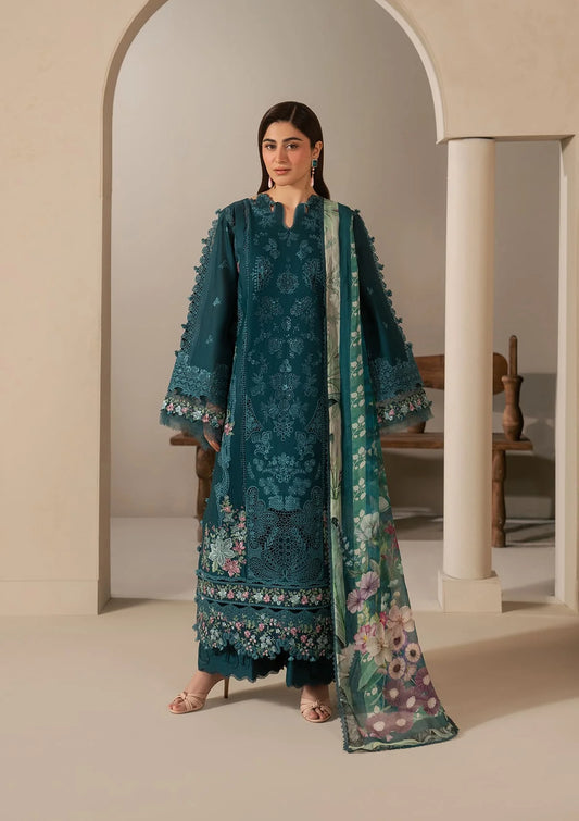 E-CRAFT - Chikankari Lawn With Chiffon Dupatta'26 | EHC-2A MOSS | Elaf