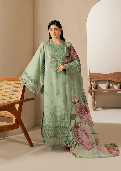 E-CRAFT - Chikankari Lawn With Chiffon Dupatta'26 | EHC-4B ALOE | Elaf
