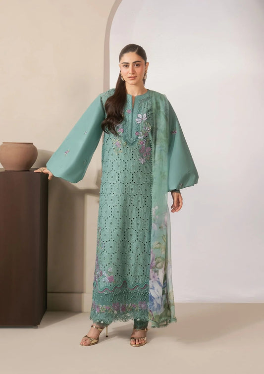 E-CRAFT - Chikankari Lawn With Chiffon Dupatta'26 | EHC-1B WILLOW | Elaf