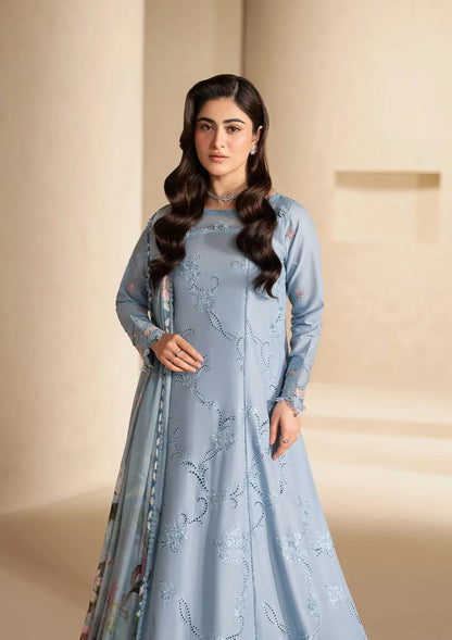 E-CRAFT - Chikankari Lawn With Chiffon Dupatta'26 | EHC-5B PACIFIC | Elaf