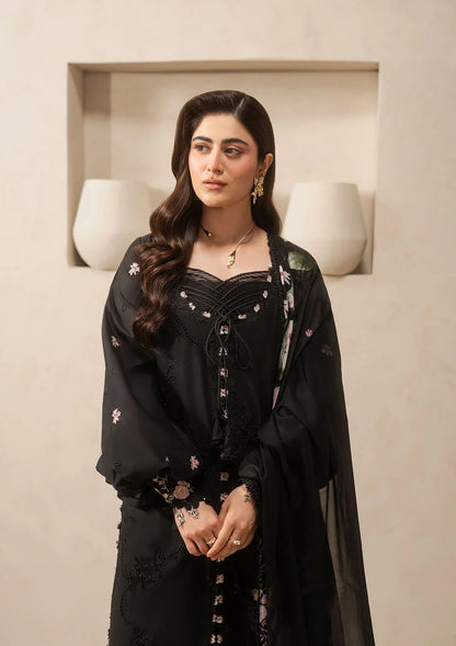 E-CRAFT - Chikankari Lawn With Chiffon Dupatta'26 | EHC-5A CHARCOAL| Elaf