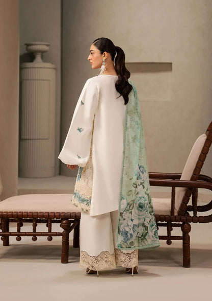 E-CRAFT - Chikankari Lawn With Chiffon Dupatta'26 | EHC-1A VANILLA | Elaf
