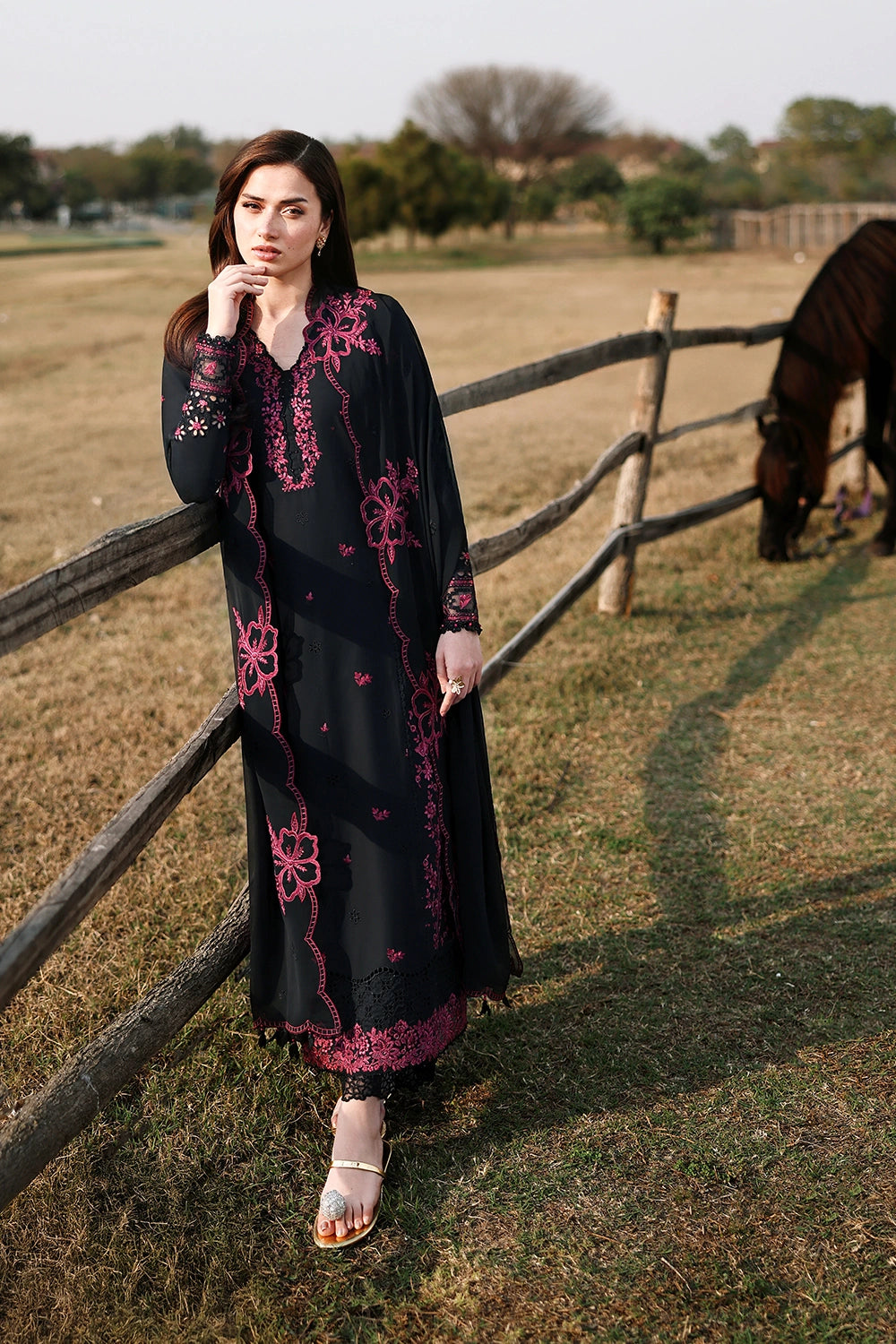 Eid Luxury Lawn Drop 2 | 2026 | Black Cherry | Azure