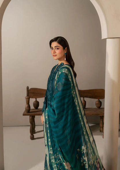 E-CRAFT - Chikankari Lawn With Chiffon Dupatta'26 | EHC-2A MOSS | Elaf