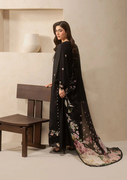 E-CRAFT - Chikankari Lawn With Chiffon Dupatta'26 | EHC-5A CHARCOAL| Elaf