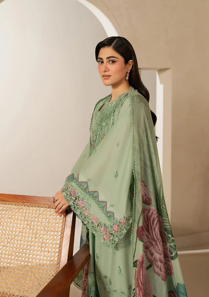 E-CRAFT - Chikankari Lawn With Chiffon Dupatta'26 | EHC-4B ALOE | Elaf