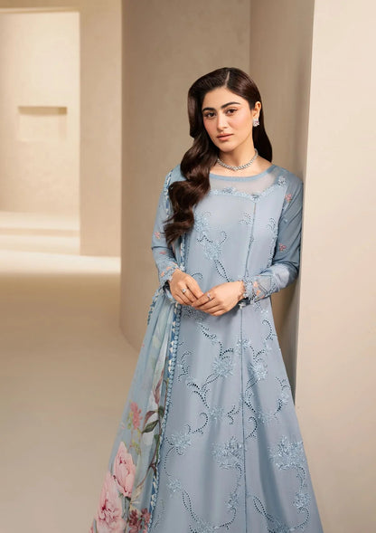 E-CRAFT - Chikankari Lawn With Chiffon Dupatta'26 | EHC-5B PACIFIC | Elaf