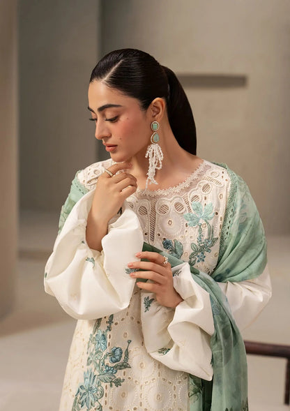 E-CRAFT - Chikankari Lawn With Chiffon Dupatta'26 | EHC-1A VANILLA | Elaf