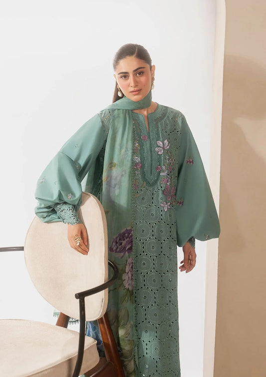 E-CRAFT - Chikankari Lawn With Chiffon Dupatta'26 | EHC-1B WILLOW | Elaf