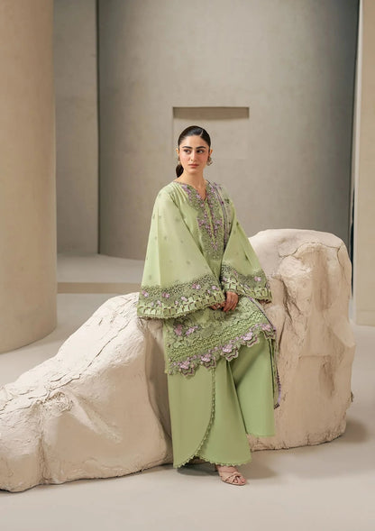 E-CRAFT - Chikankari Lawn With Chiffon Dupatta'26 | EHC-6A BASIL | Elaf