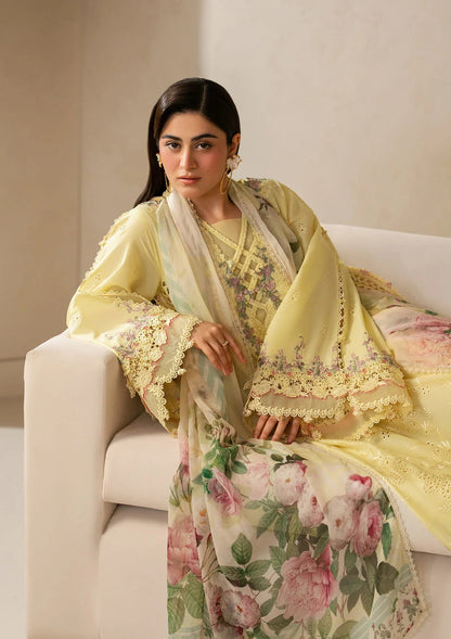 E-CRAFT - Chikankari Lawn With Chiffon Dupatta'26 | EHC-3A SUNSTONE | Elaf