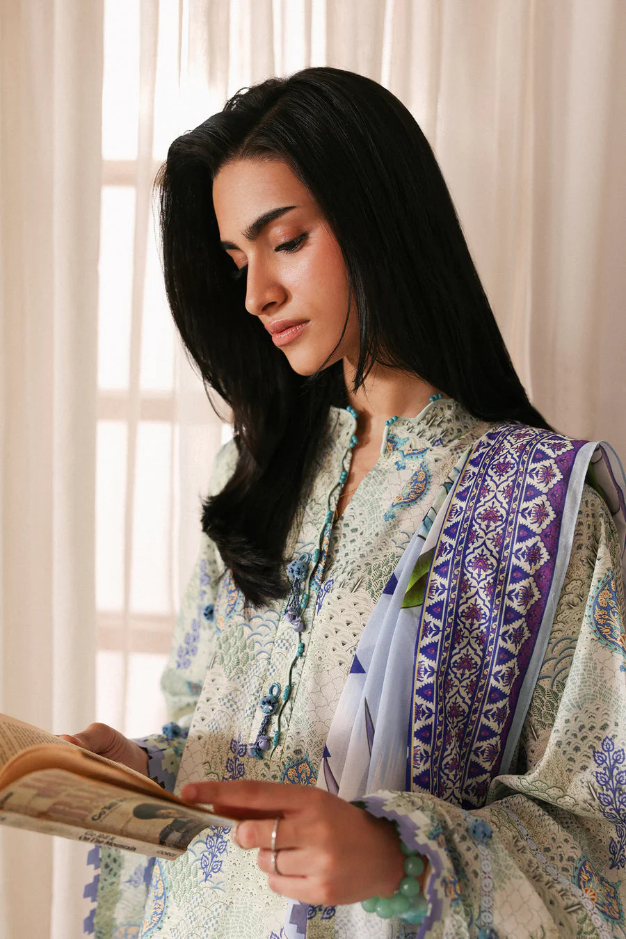 Amaya unstitched Printed Lawn 2026 | LILIA  | Zaha