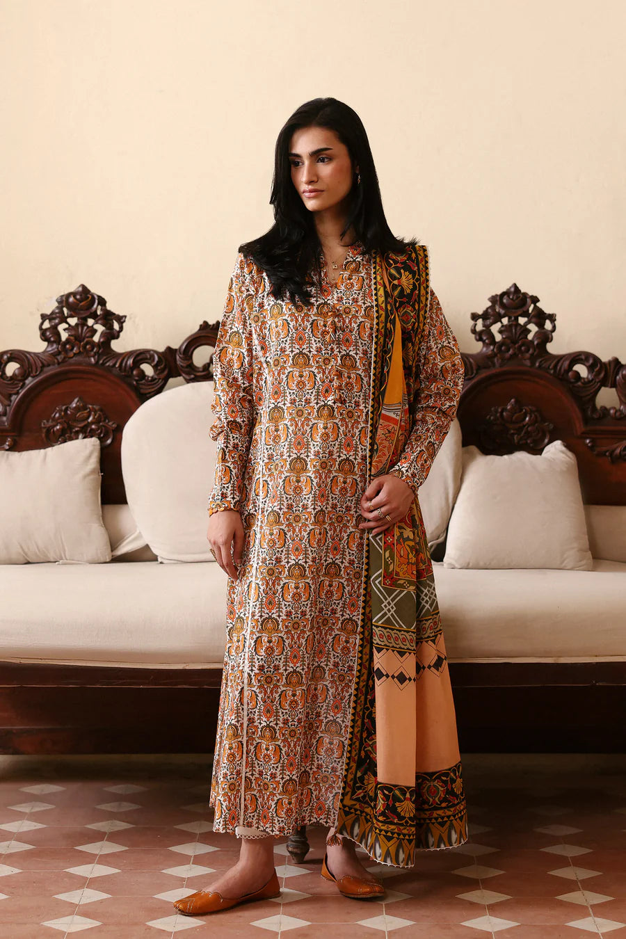 Amaya unstitched Printed Lawn 2026 | SAHAR | Zaha