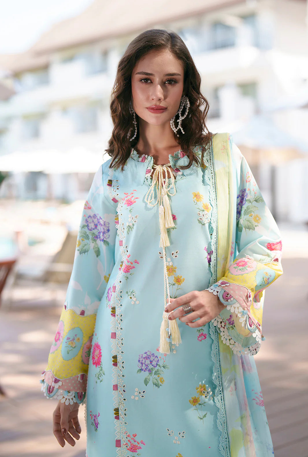 Printed Chikankari 2026 | Azure | AJR