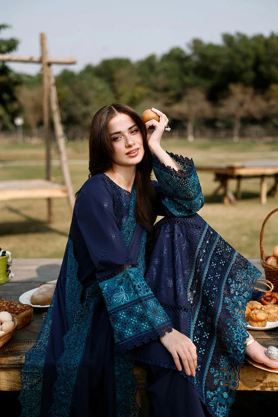 Eid Luxury Lawn Drop 2 | 2026 | Blueberry | Azure