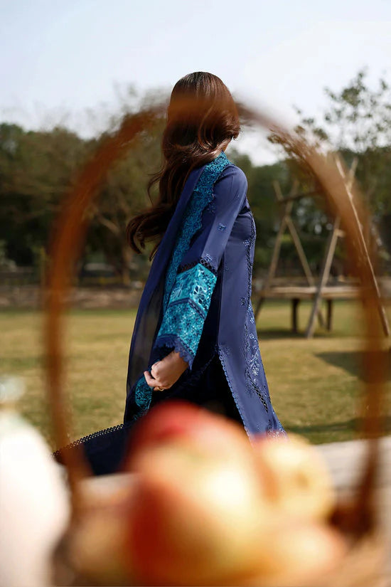 Eid Luxury Lawn Drop 2 | 2026 | Blueberry | Azure