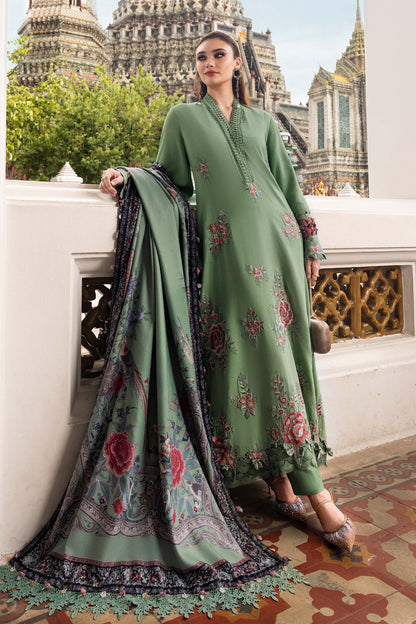 3 Piece Unstitched Embroidered Twill Linen Suit - MPT-2808-A