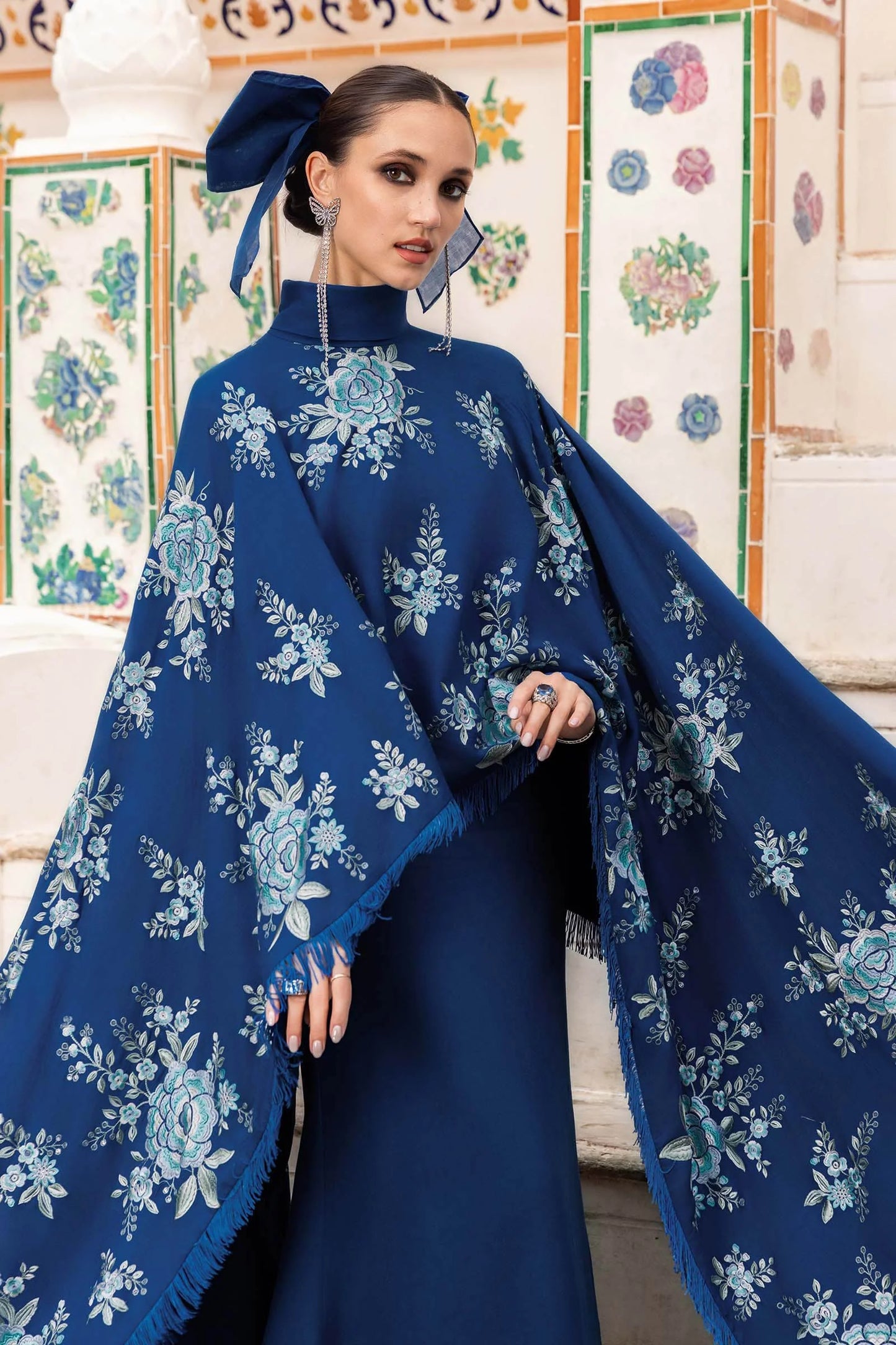 3 Piece Unstitched Embroidered Twill Linen Suit - MPT-2808-B