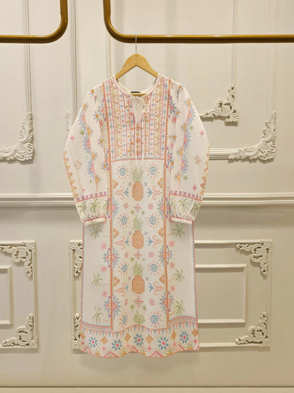 Agha Noor - Embroidered Lawn Suit S112113