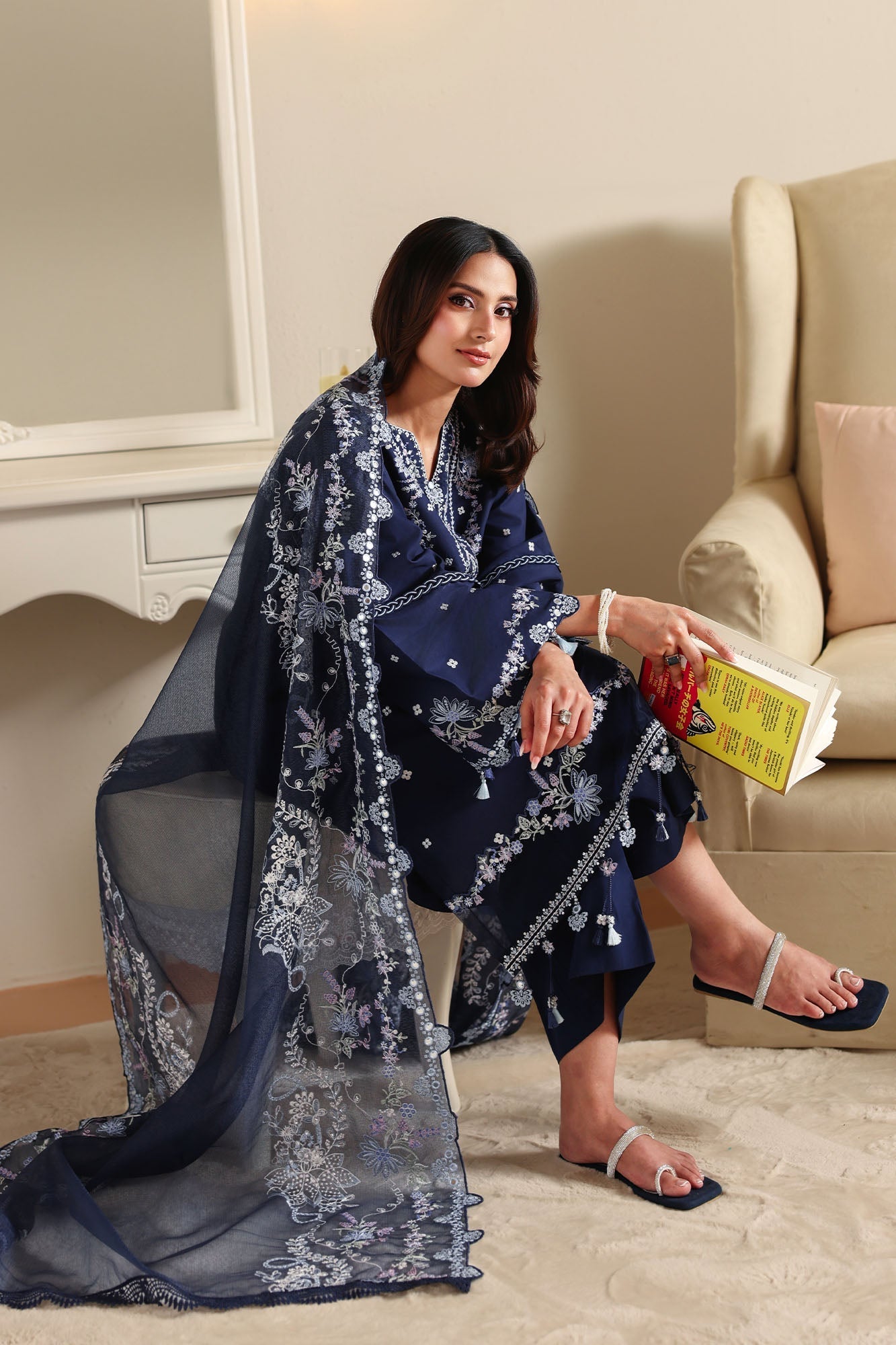Eid Lawn Edit - II 2026 | MIDNIGHT AURA  | Cross Stitch