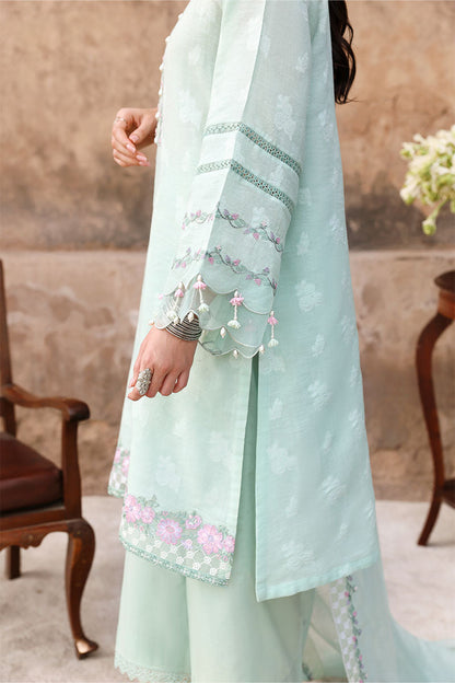 Festive Embroidered Lawn | 2026 | Misty Mint | Cross Stitch