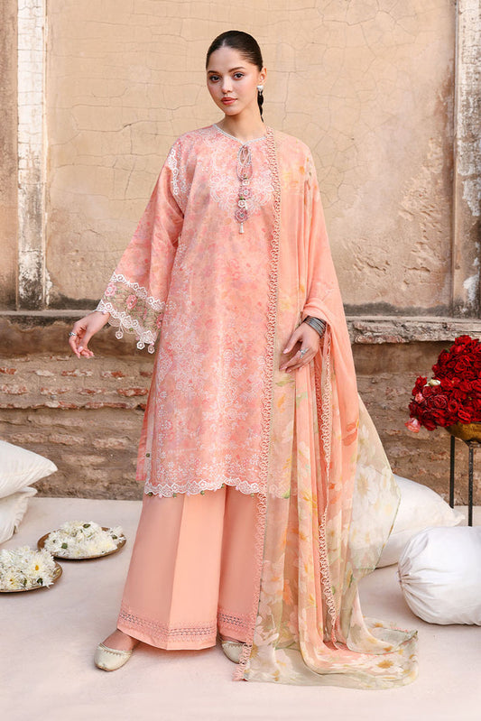 Festive Printed Lawn  |2026 |  Muted Blush | Cross Stitch