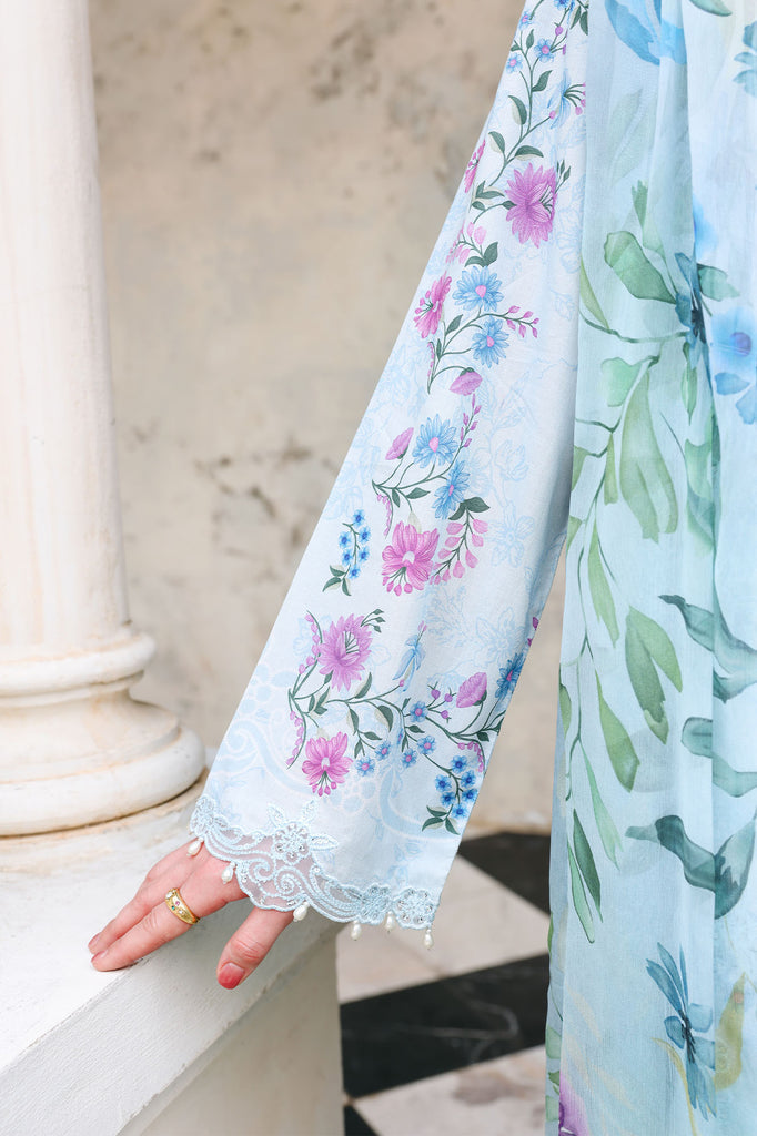 Eid Lawn Edit - II 2026 |AQUA GLINT  | Cross Stitch