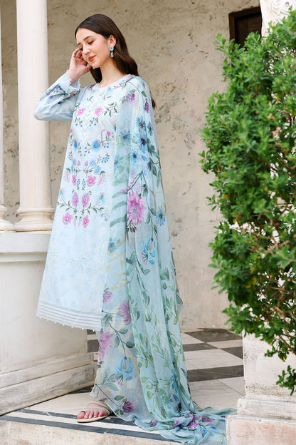 Eid Lawn Edit - II 2026 |AQUA GLINT  | Cross Stitch