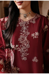 Festive Embroidered Lawn | 2026 | Crimson Drape | Cross Stitch