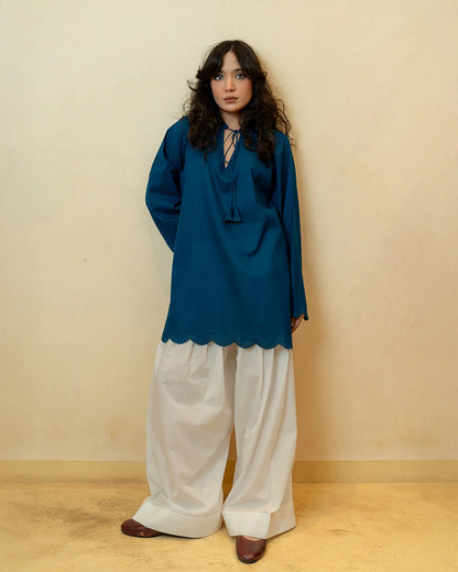 Solid Kurtas by Binaf - Blueberry