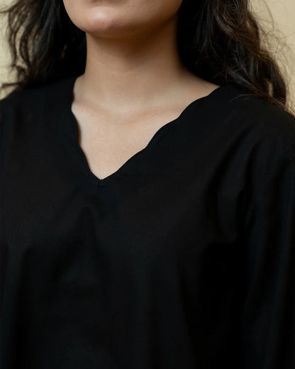Solid Kurtas by Binaf - Blackberry