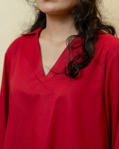 Solid Kurtas by Binaf - Cherry