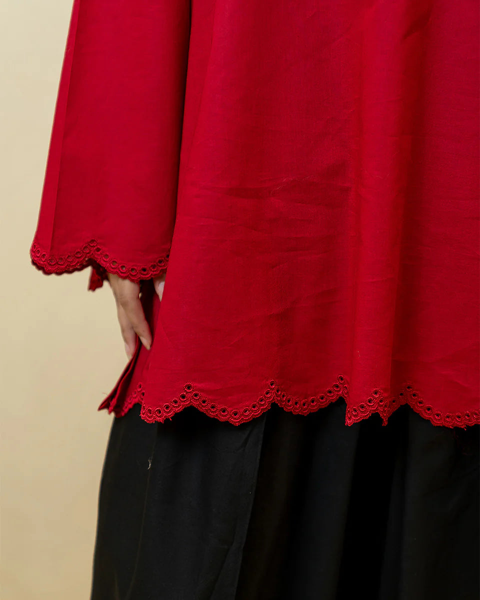 Solid Kurtas by Binaf - Cherry