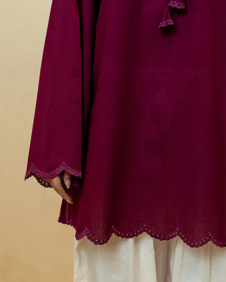 Solid Kurtas by Binaf - Plum