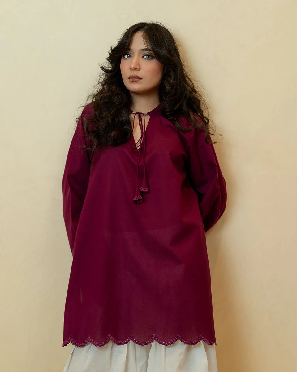 Solid Kurtas by Binaf - Plum