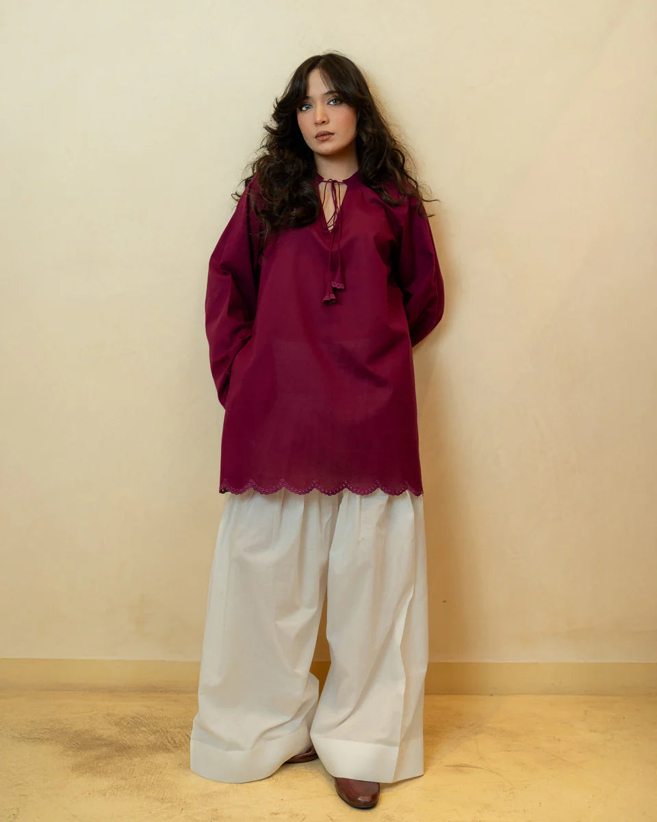 Solid Kurtas by Binaf - Plum