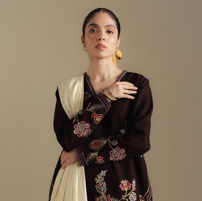 Coco Winter Unstitched 2025 BY Zara Shahjahan - Berry-3A