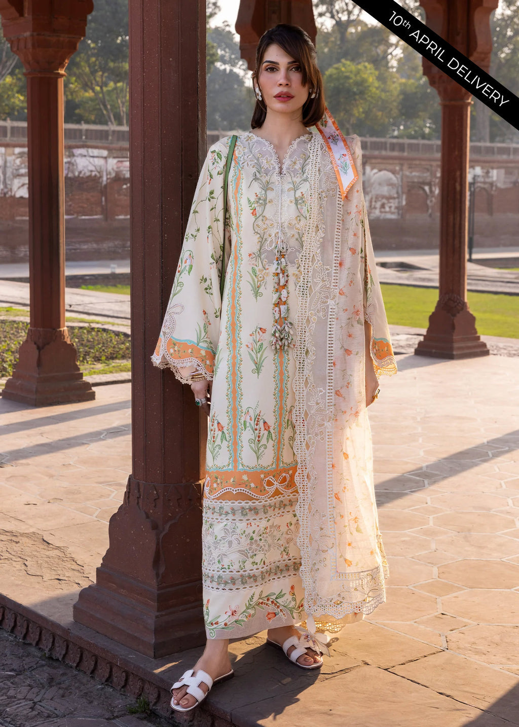 Flow Luxury Lawn | SUN-KISSED LETTER-D9A | 2026 | Crimson