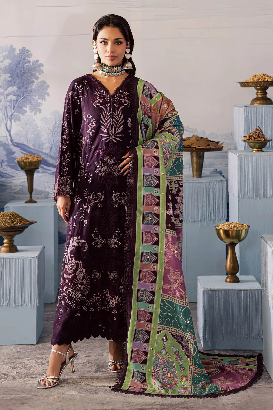 Nureh Bazaar Mukesh Collection Unstitched'25 - NE-208