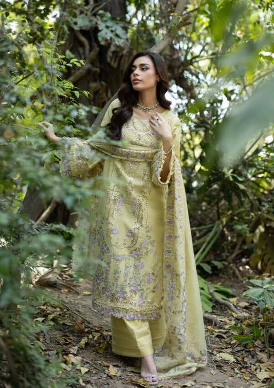 Luxury Lawn Vol 2 2026 | BUTTER YELLOW | Elaf