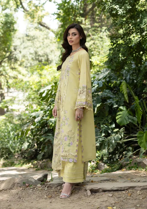 Luxury Lawn Vol 2 2026 | BUTTER YELLOW | Elaf