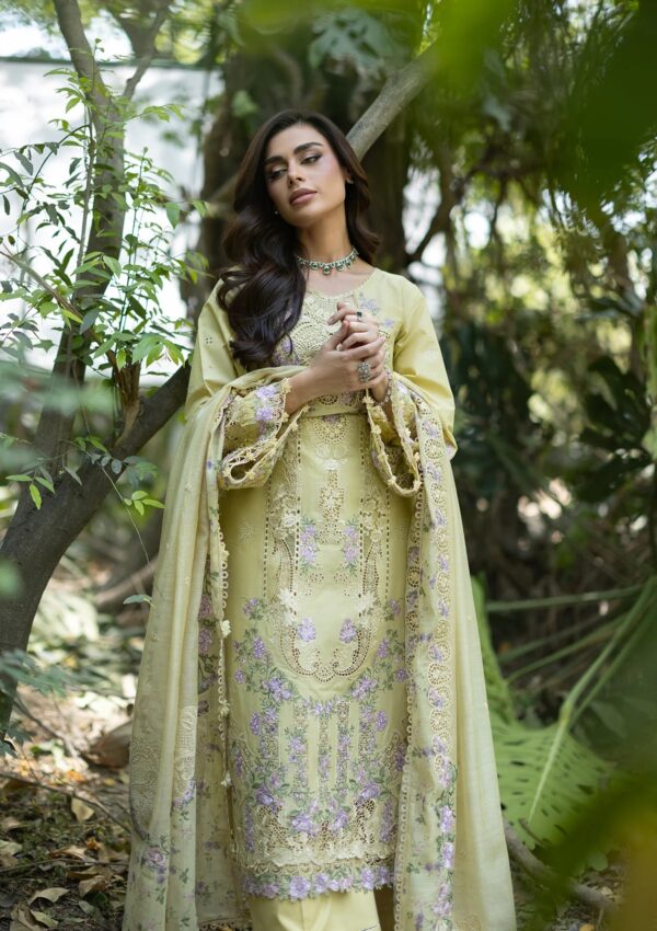 Luxury Lawn Vol 2 2026 | BUTTER YELLOW | Elaf